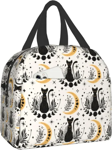 Vista 15 de Nerxy Lonchera a cuadros de búfalo azul, moderna, 8 x 5 x 8.5 pulgadas, suave bolsa de almuerzo para mujeres, niños, adultos, trabajo, escuela