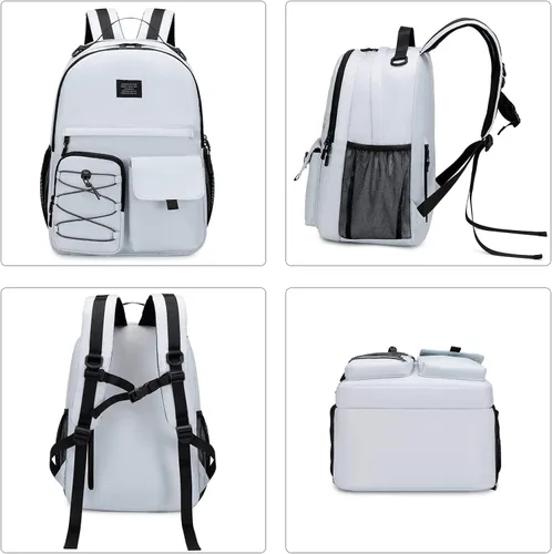 Vista 3 de Lohol - Mochila casual para hombres y mujeres, elegante mochila con compartimento para portátil de 15 pulgadas para la escuela, el trabajo