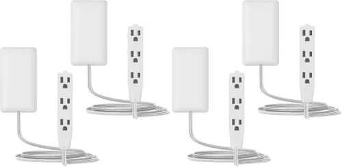 Vista 11 de LIDER LWE3-315-BK - Extensor de toma de corriente de cara plana con 3 receptáculos, enchufe de pared ultrafino, regleta de alimentación con cable
