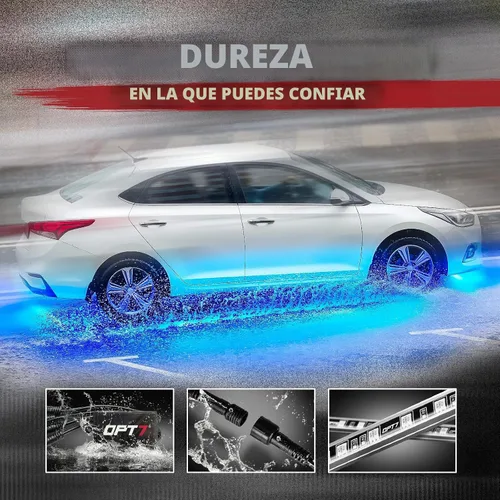 Vista 4 de Juego de luces LED para debajo del auto Aura OPT7 en todos los colores. Matriz, CAR