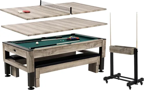 Vista 11 de Barrington Billiards 7Ft. Combo Table 3-in-1 Pool Table, Dining & Ping Pong