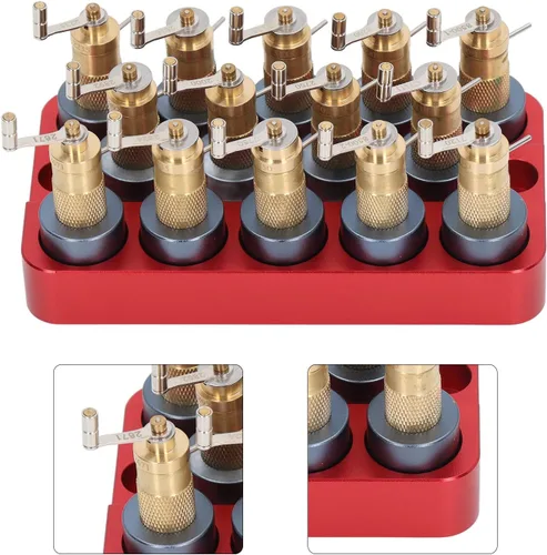 Vista 5 de FTVOGUE 14PCS Reloj Mainspring Winder Aleación de Aluminio Reloj Herramienta de Mantenimiento de Primavera Principal con Base para Relojero