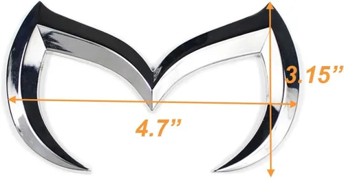 Vista 4 de x xotic tech Calcomanía decorativa con emblema M malvado para maletero trasero, compatible con Mazda 3 6 CX MX Miata (plateado)