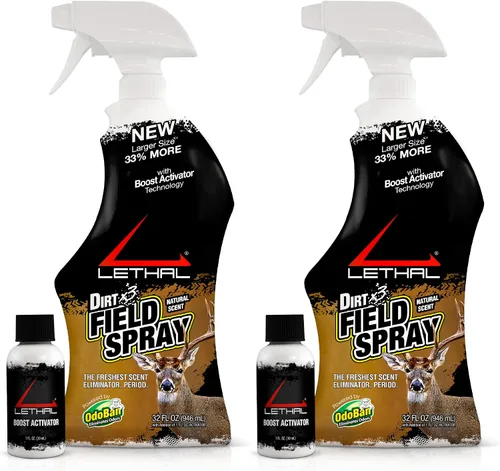 Vista 11 de Lethal Spray de campo original con agente eliminador de aroma humano para ropa, equipo y equipo de caza, fabricado en los Estados Unidos, sin
