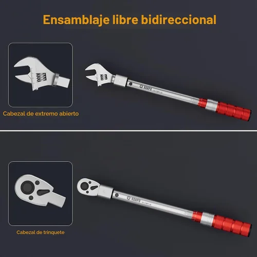Vista 5 de VANPO - Llave dinamométrica HVAC de 1/2 pulgada, 10-170 pies-libra, mandíbula de 1.496 in y cabezal de trinquete