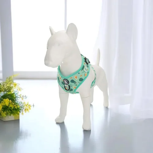 Vista 5 de Arnés y correa para perros y gatos, Puppia chaleco suave de malla acolchado y ajustable para cachorros, linda ropa para perros, a prueba de escapes