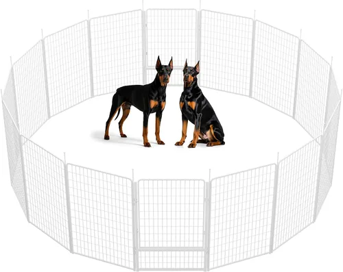 Vista 34 de SunsGrove Corralito para perros de interior, 24 pulgadas, 2 paneles, corralito de juego para cachorros, para interiores, fácil instalación, valla