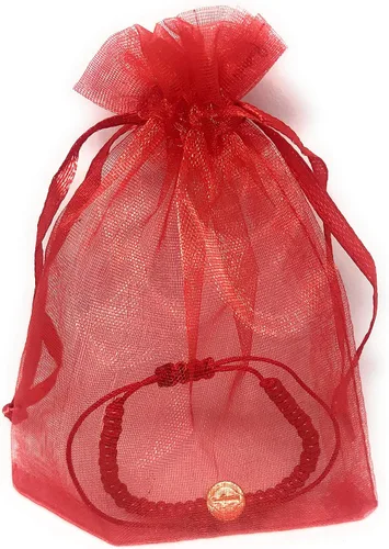 Vista 8 de Chavarrieta Pulsera Roja de hilo de San Benito Roja de hilo de San Benito Cuentas de cristal
