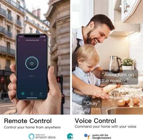 Vista 8 de Paquete de 4 enchufes inteligentes Treatlife que funcionan con Alexa y Google Home, temporizador programable resistente de 7 días, salida