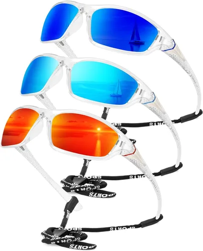 Vista 48 de KALIYADI 4 Pack Polarized Sunglasses-Men Sports Sun-glasses: Mens Sunglasses UV Protection for Fishing Driving Cycling