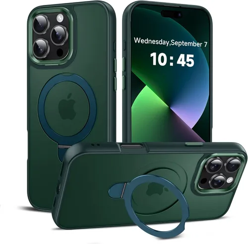 Vista 58 de LeYi Funda para iPhone 11 para MagSafe con soporte magnético, color negro
