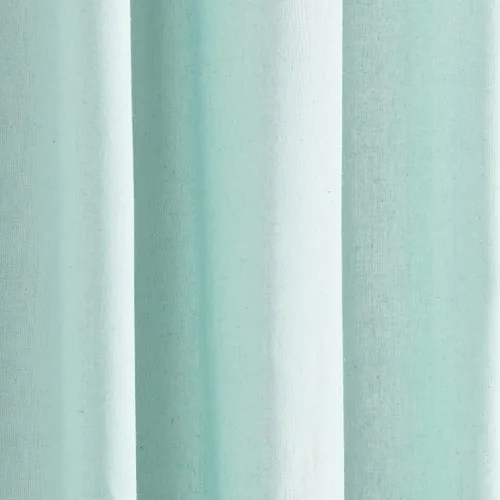 Vista 3 de Lush Decor Moderno par de paneles de cortina de ventana con borde bordado de lino sintético con cenefa adjunta, 84 pulgadas de largo x 52 pulgadas