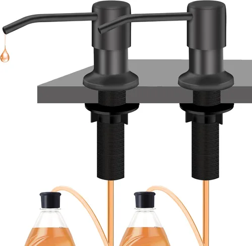Vista 8 de Dispensador de jabón para fregadero, dispensador de jabón para fregadero Kichen, kit de tubo de extensión de 47 pulgadas, bomba dispensadora