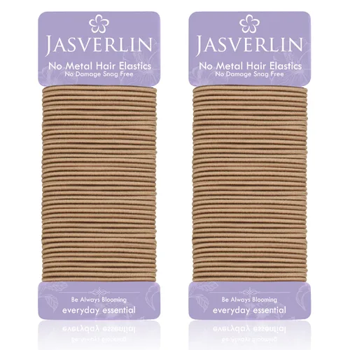 Vista 10 de JASVERLIN Ligas pequeñas para el cabello, elásticos sin daños, sin tirones, bandas trenzadas para mujeres y niñas, accesorios para corbatas finas a