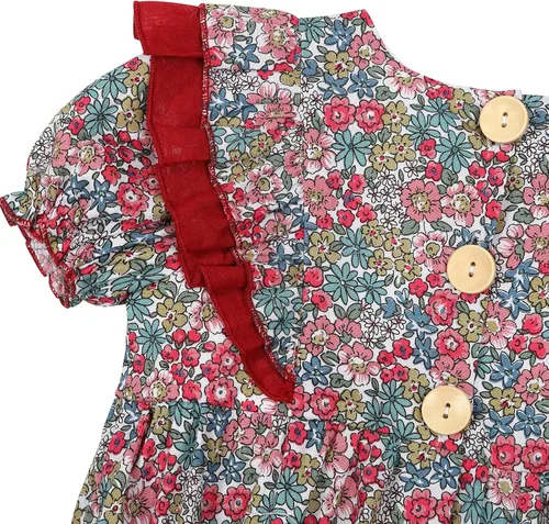 Vista 5 de Peleles de algodón con volantes para bebé, ropa de primavera y verano, overcross