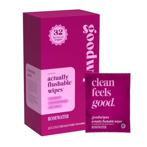 Vista 10 de Goodwipes - Toallitas lavables individualmente envueltas para adultos en movimiento - Toallitas mini portátiles - Esenciales de viaje - Seguras