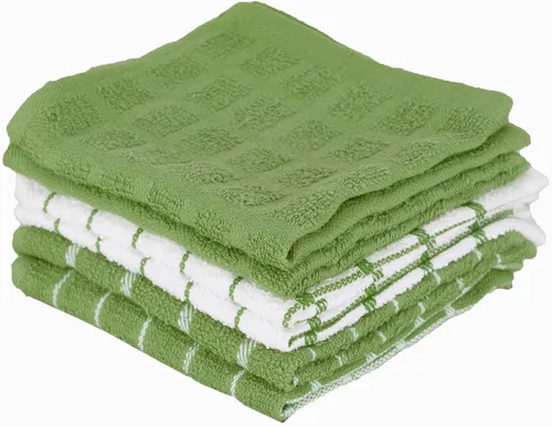 Vista 8 de Ritz Premium Toallas de Cocina de Felpa de Algodón 100% a Cuadros - Altamente Absorbentes, Súper Suaves, de Larga Duración, 25"x15", Paquete de 3