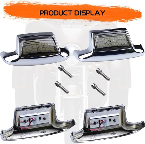 Vista 6 de Luces LED de Señalización Direccional Ahumadas para Puntas de Guardabarros Delantero y Trasero Compatibles con Harley FLHTPI FLHP Touring Road King
