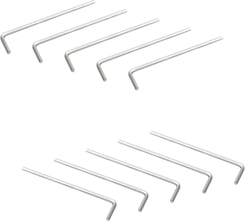 Vista 9 de Litoexpe Juego de llaves hexagonales de 10 piezas de 1/8" Forma de L, cromo vanadio, para reparación y montaje de precisión