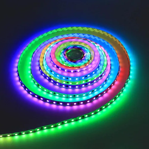 Vista 6 de Tira de luz LED con efecto de persecución para interiores, de 75 pies, 12 V, kit de tira LED RGB direccionable con controlador de sincronización