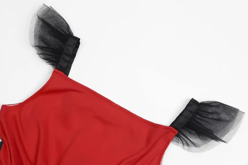 Vista 3 de Vestido de mariquita sin mangas para niñas con bolsa para niños, para cumpleaños, Halloween, Navidad, 100