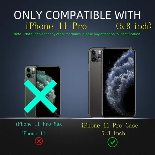 Vista 8 de Funda magnética para iPhone 11 Pro compatible con carga inalámbrica MagSafe, con 2 protectores de pantalla, anillo kickstand de 360° integrado +