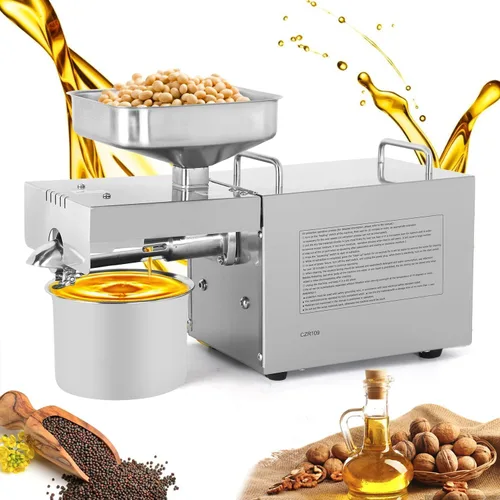 Vista 8 de CGOLDENWALL Máquina de prensa de aceite comercial de 1500 W Expulsor extractor de aceite con controlador de temperatura inteligente/motor