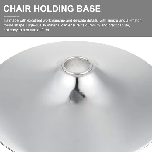 Vista 4 de Homoyoyo Base de barra de acero de repuesto práctico de aluminio para taburete de barco, plato giratorio, soporte para silla de cocina, taburete