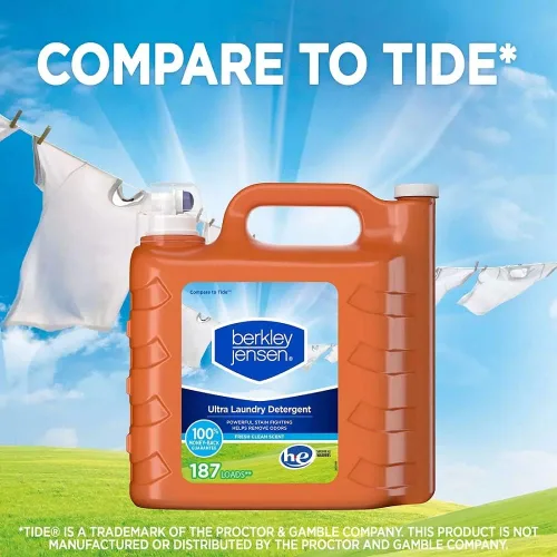 Vista 4 de Berkley & Jensen berkley jensen Ultra - Detergente líquido para ropa, 250 onzas líquidas, 187 cargas