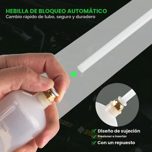 Vista 5 de FTIHTRY Bomba extractora de líquidos automotrices de 200CC con manguera de goma larga, bomba de jeringa manual de succión al vacío