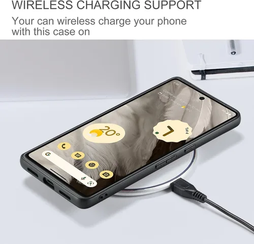 Vista 8 de Funda para Google Pixel 8 Pro 2023, cartera magnética desmontable con ranura para efectivo, soporte de carga inalámbrica con función de soporte Negro
