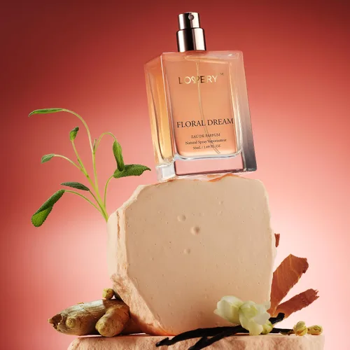 Vista 5 de Set de perfume y desodorante 4 en 1 para mujer, 4 piezas de perfume rosa Eau de Parfum - Set de regalo de perfumes para mujer con barra
