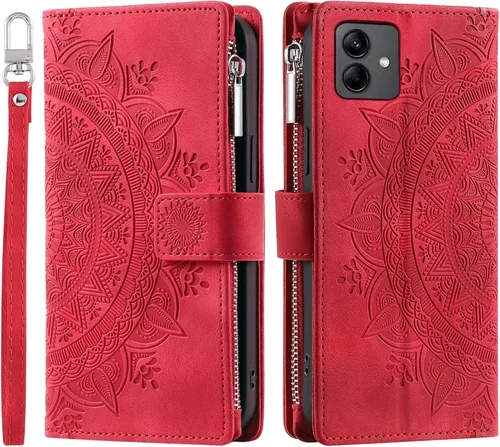 Vista 5 de Asuwish Funda de teléfono para Samsung Galaxy A04e con protector de pantalla de vidrio templado y correa para la muñeca, diseño de flores
