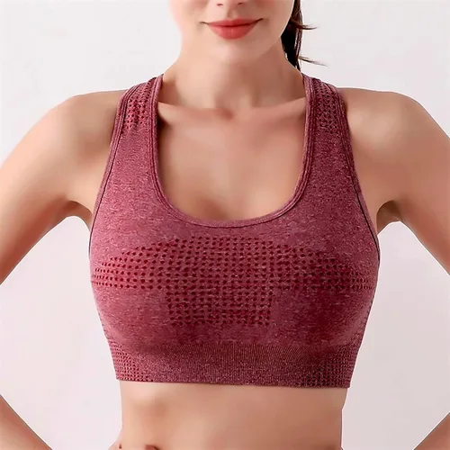 Vista 2 de Conjunto deportivo de 3 piezas para mujer, sin costuras, de manga corta, brasier deportivo, cintura alta, pantalones cortos de yoga