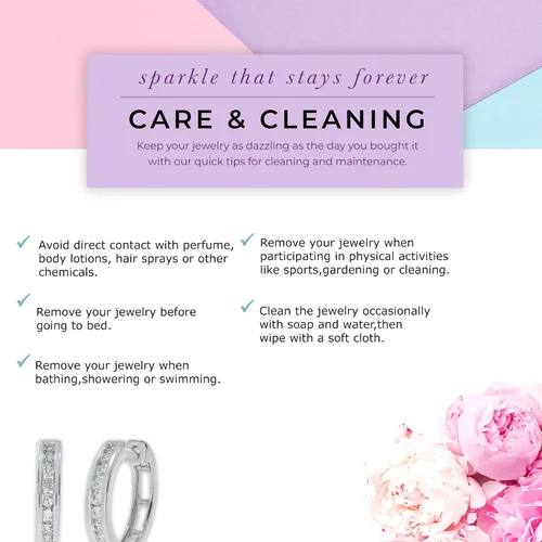 Vista 6 de La Joya Aretes Huggie de diamantes cultivados en laboratorio para mujer Aretes chapados en plata de ley 925 de 12 quilates Aretes de diamantes
