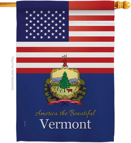 Vista 6 de US Vermont Garden House - Juego de banderas de Estados Unidos, Estados Unidos, Territorios Americanos, República, país, área particular, pequeña