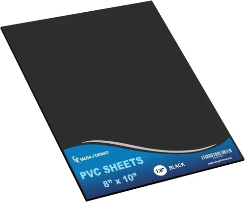 Vista 17 de Mega Format Hojas de plástico de PVC expandido – Hoja negra rígida de 5 x 7 pulgadas para manualidades, señalización y exhibiciones – Sintra Negro