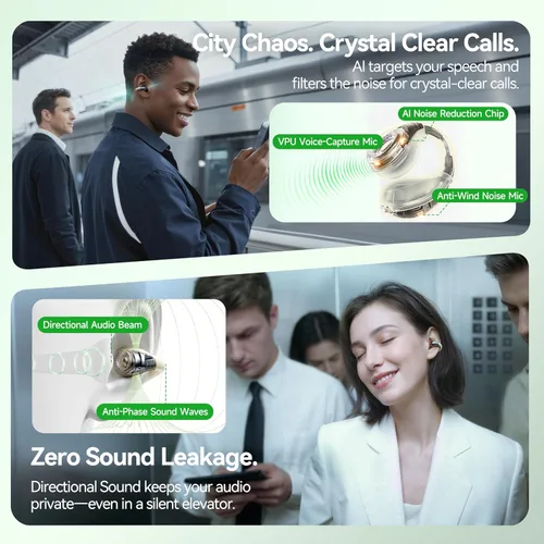 Vista 5 de Linklike Auriculares con clip de próxima generación 2026 para amantes de la música durante todo el día, sintonizados para vibraciones rítmicas