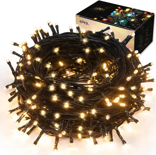 Vista 9 de Guirnalda de luces para decoración de Navidad, 82.0 ft, 220 LED, 8 modos, función de extremo a extremo, extensible, enchufable, impermeable