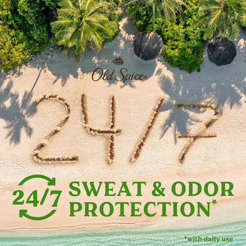 Vista 4 de Old Spice Desodorante y antitranspirante para hombre, frescura duradera 24/7, protección avanzada contra el sudor y el olor con acondicionadores