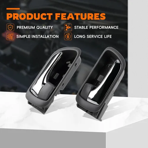 Vista 4 de GoaMotors Manijas interiores interiores para puertas compatibles con Toyota Camry 2002-2006, 1 par de manijas delanteras y traseras para el lado