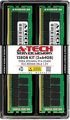 Vista 58 de A-Tech 4GB DDR4 2133MHz PC4-17000 ECC RDIMM 1Rx8 Single Rank 1.2V ECC Registered DIMM de 288 pines Módulo de actualización de memoria RAM