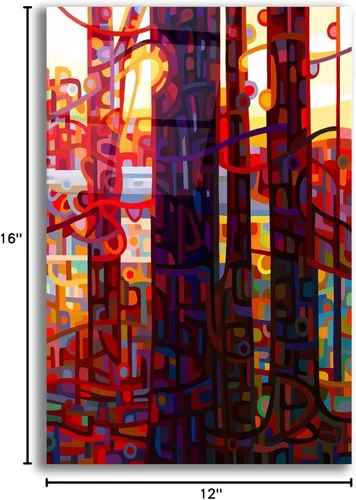 Vista 9 de Epic Art 'Carnelian Morning' de Mandy Budan, arte de pared de vidrio acrílico, 12 x 16 pulgadas