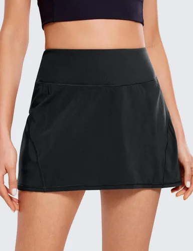 Vista 2 de CRZ YOGA Faldas de tenis plisadas para mujer con bolsillos, cintura alta, atléticas, para golf, faldas para mujer, suaves, transpirables, lindas