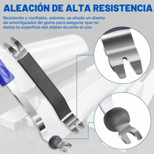 Vista 3 de LivTee Kit de Herramientas para Remover Molduras de Auto, Juego de Herramientas de Palanca Removedoras de Sujetadores de Clips, 100 Piezas de Clips