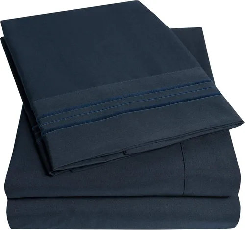 Vista 30 de 1500 Supreme Collection Juego de Sábanas de Bolsillo Extra Profundo - Sábanas de Cama Suaves de Lujo, Sin Arrugas, Ropa de Cama, Más de 40