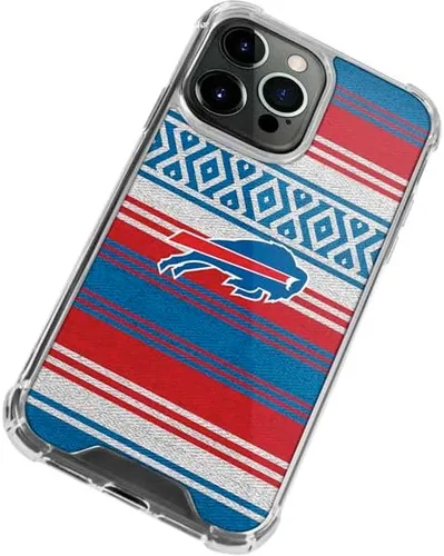 Vista 3 de Skinit Funda transparente compatible con iPhone 13 Pro Max, diseño oficial de NFL Buffalo Bills Trailblazer