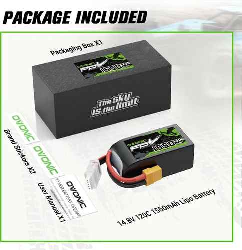 Vista 6 de OVONIC Batería Lipo de 14.8V 120C 1550mAh 4S
