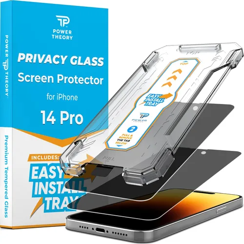 Vista 8 de Power Theory Protector de pantalla para iPhone 14 Pro Max, pantalla de vidrio templado de alta calidad para una máxima protección en tu iPhone 14