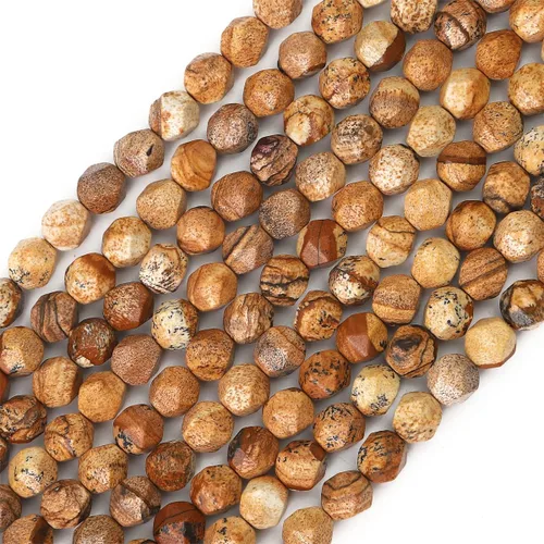 Vista 16 de BEADIA Cuentas redondas de facetas de piedra natural de amazonita de 6 mm para hacer joyas, tira de 36 cm